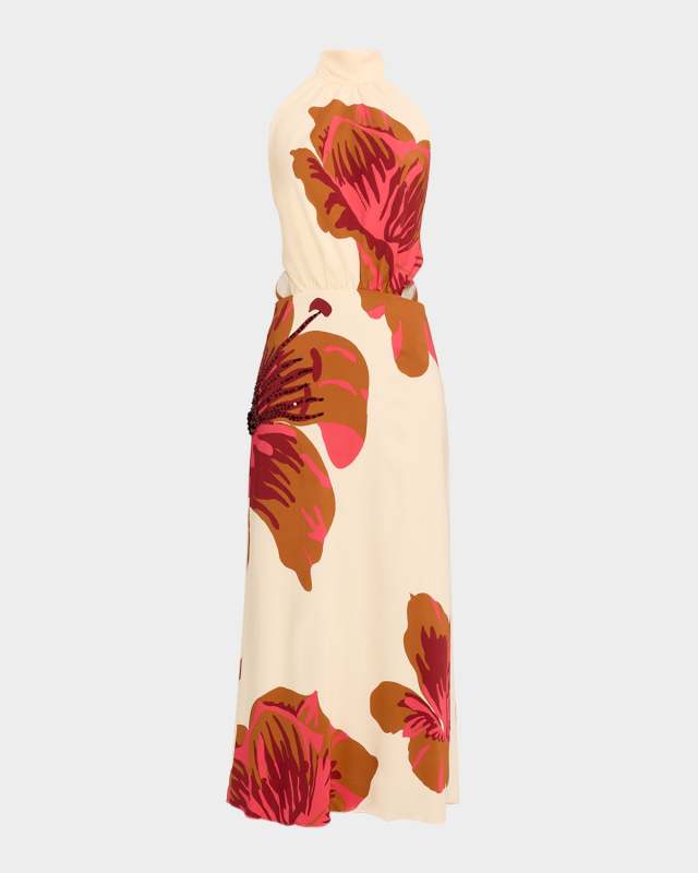 Best Of Times Floral Halter Maxi Dress